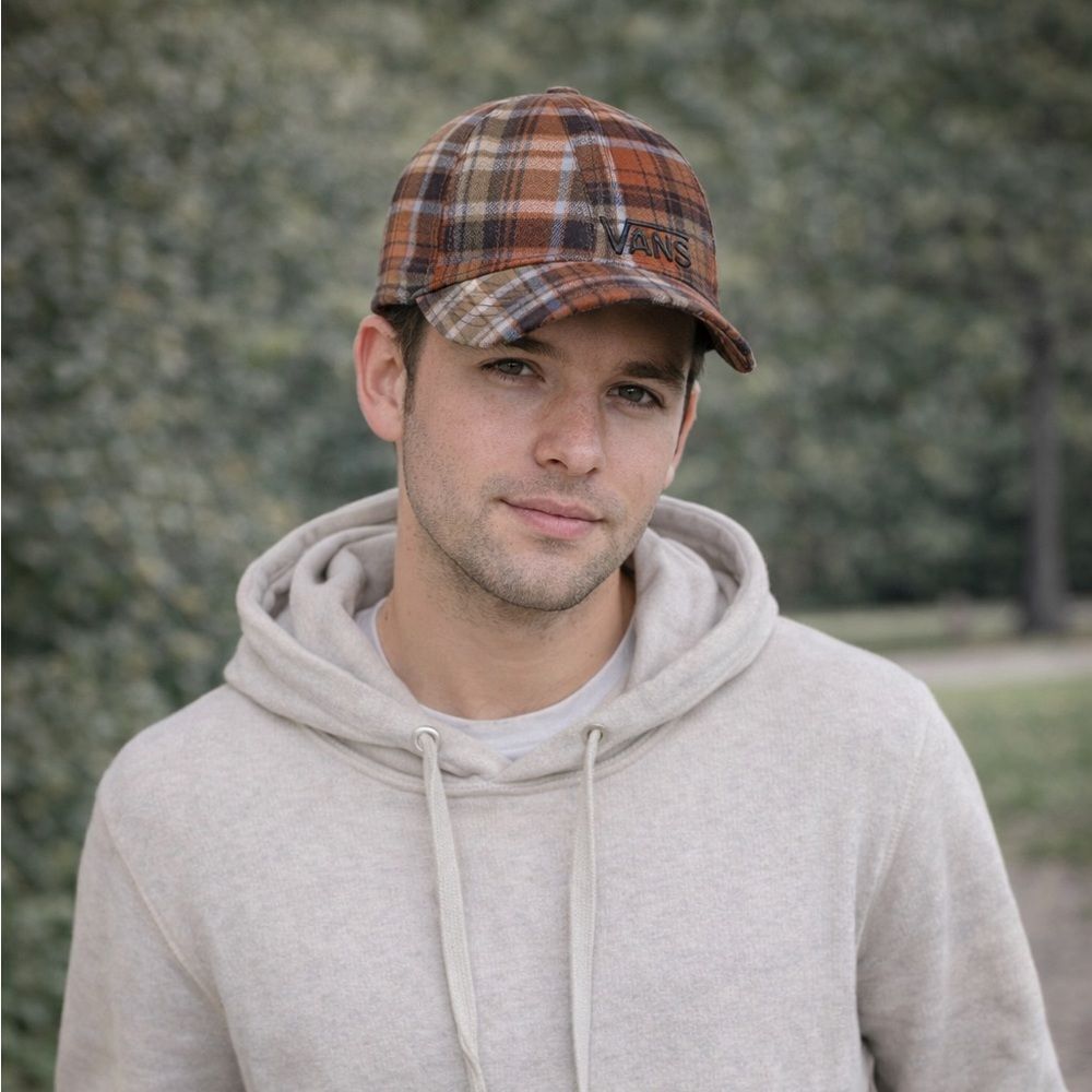 NWOT Vans Roadside Plaid Adjustable Baseball Cap